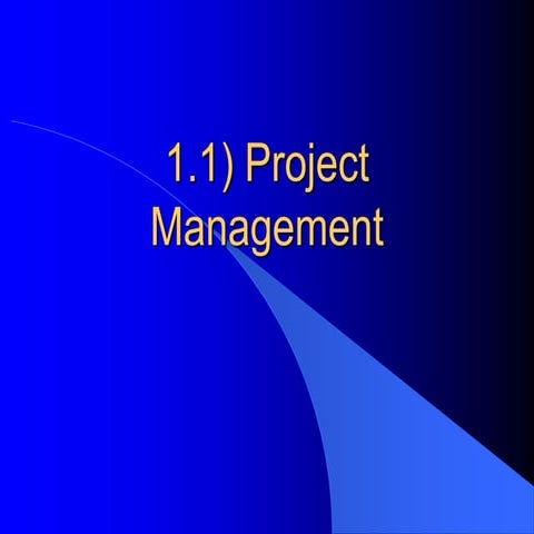 HSC IPT 1.1) Project mangement