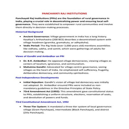 Decentralisation and local government in India | PDF