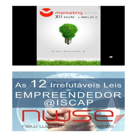 NOVO 2012: Jornadas de Marketing: As 12 Leis Irrefutáveis do Empreendedor