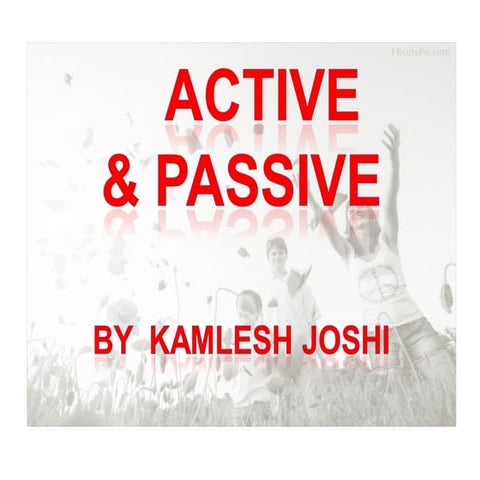 12 lesson no. 19 active voice and passive