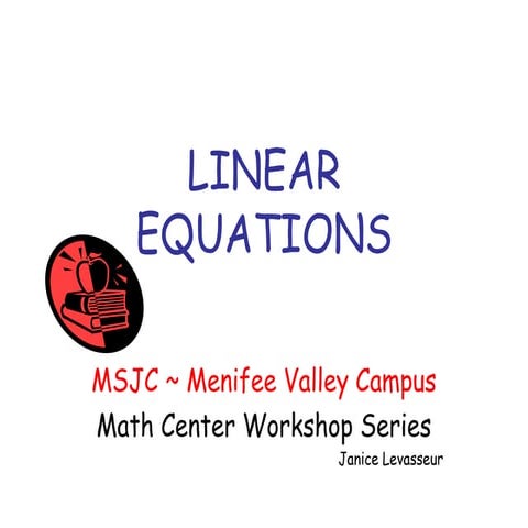 12 LINEAR EQUATIONS.ppt
