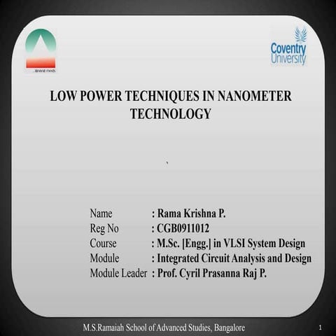 12 low power techniques