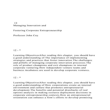  12 Managing Innovation and Fostering Corporate Entrep.docx