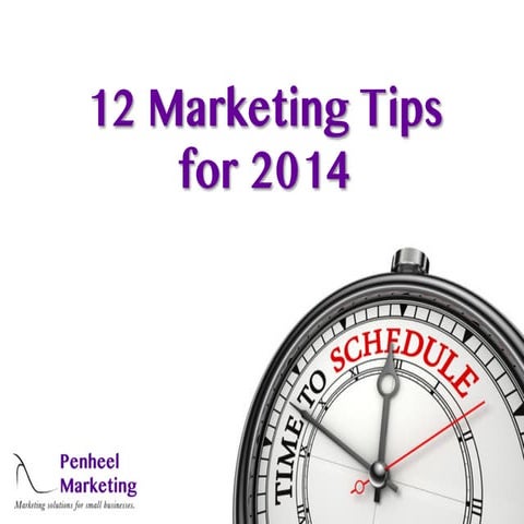 12 Monthly Marketing Tips for 2014