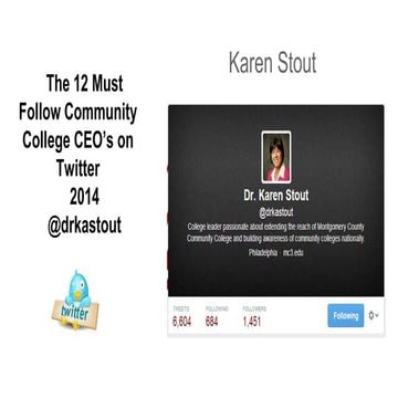The 12 Must Follow Community College Presidents 2014
