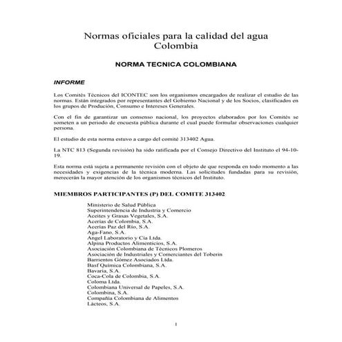   12 normas oficiales-para_la_calidad_del_agua_colombia