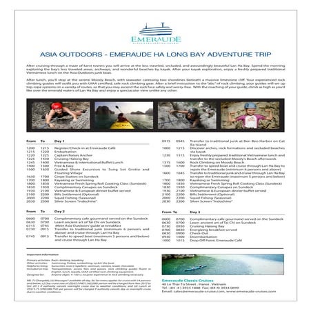Asia Outdoors - Emeraude Ha Long Adventure Trip 2012