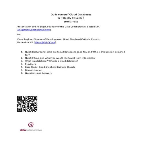 Do it Yourself Cloud Databases.  Is it Really Possible? (Hint: Yes)