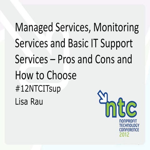 Managed Services, Monitoring Services and Basic IT Support Services - Pros an...
