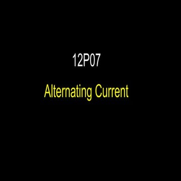 Alternating Current | PPTX