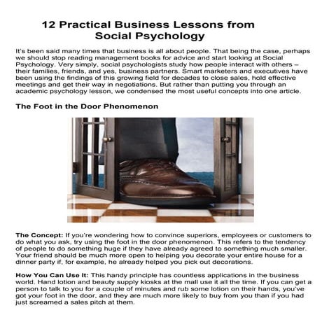 12 practical business lessons