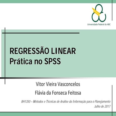 Prática de Regressão no SPSS
