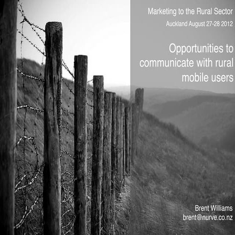 Mobile Marketing to the Rural Sector