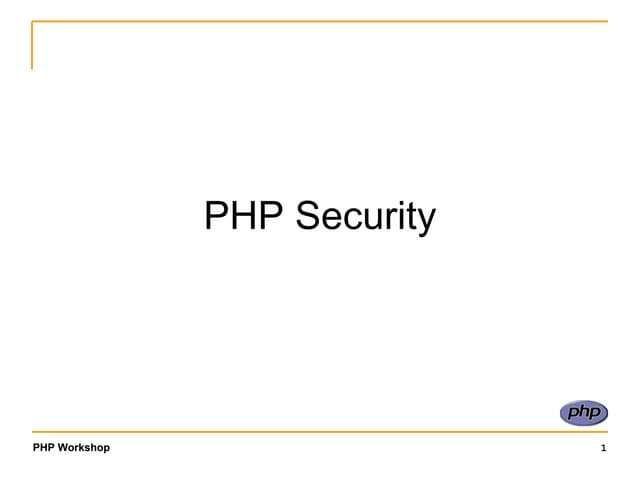 12-security.ppt - PHP and Arabic Language - Index