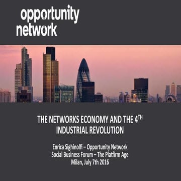 The networks economy and the fourth industrial revolution - Enrica Sighinolfi