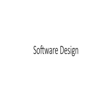 12_Software Design in software engineering | PPTX