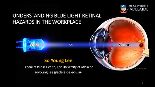 Understanding Blue light retinal Hazards in the Workplace | PDF