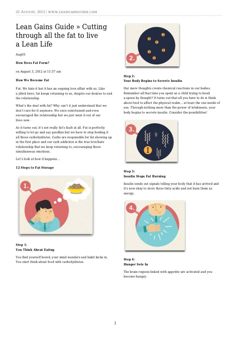 12 Steps of Fat Storage