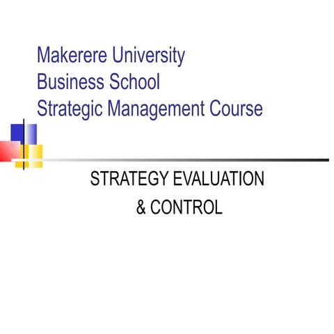 12 strategey evaluation & control