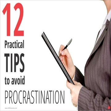 12 Practical Tips To Avoid Procrastination