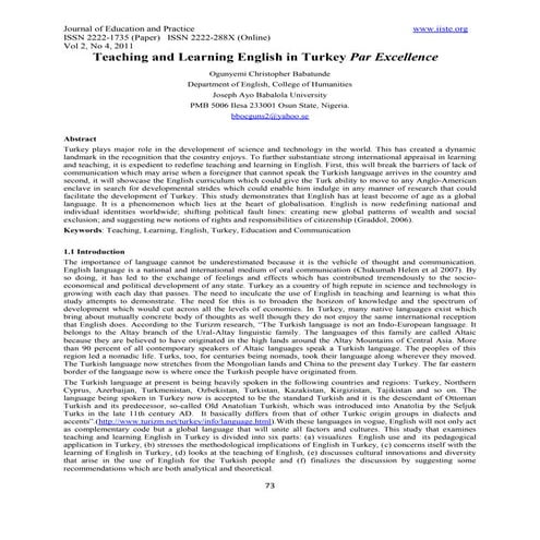 12 teaching and learning english in turkey -73-78 | PDF