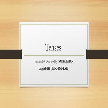 English project on tenses | PPTX
