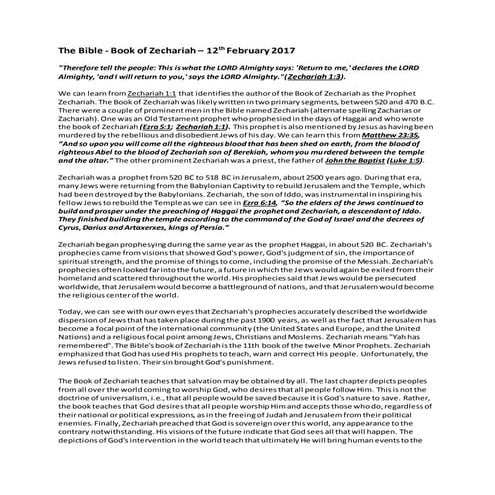 The Book of Zechariah | PPTX