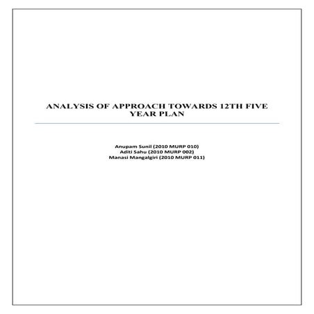 12th five year plan | PDF
