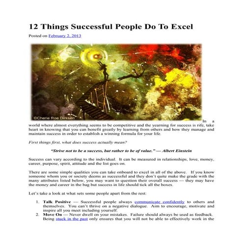 12 things successful people do to