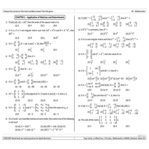 12th one mark EM for slow learners state board