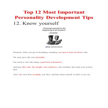 12 tips for personality development