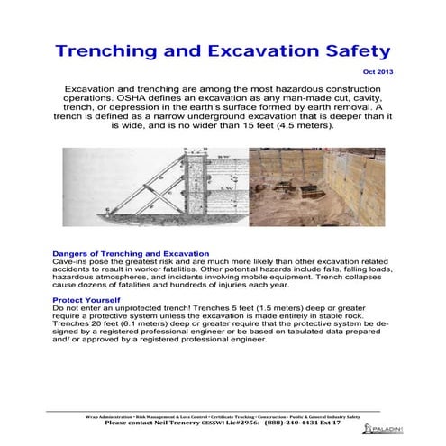 12 trenching and excavation safety