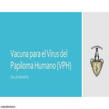VACUNA CONTRA EL VIRUS DEL PAPILOMA HUMANO (VPH)