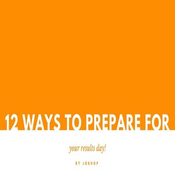 12 Ways to Prepare for Your Exam Results Day