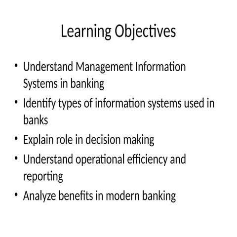 Management information system in banking sector | PPTX
