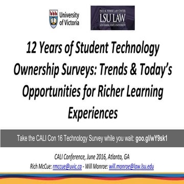 12 Years of Student Technology Ownership Surveys: Trends & Today’s Opportunit...