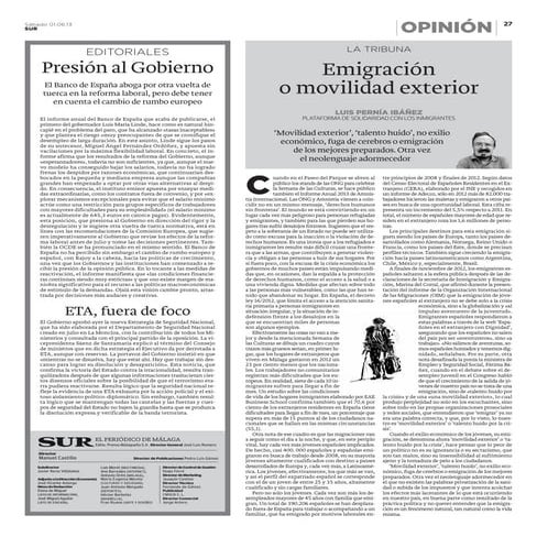 Emigración o movilidad exterior (SUR)