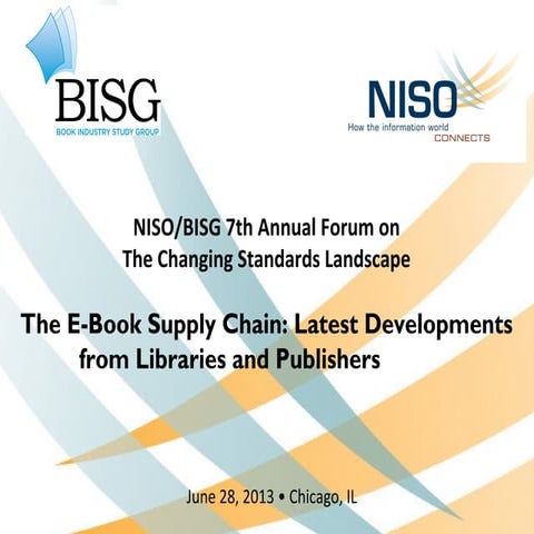 NISO BISG Forum: Bibliographic Roadmap
