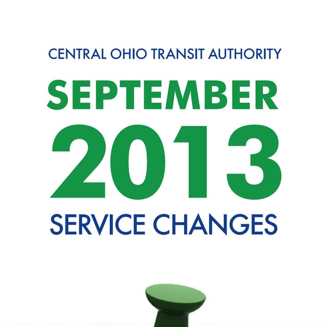 COTA's September 2013 Service Changes 