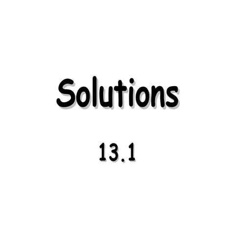 13.1 solutions