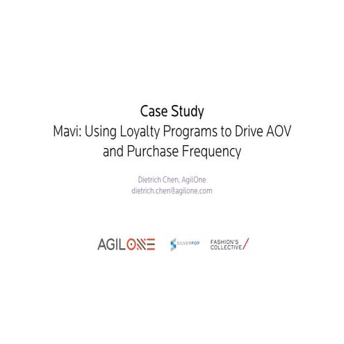 Case Study - Mavi: Using Loyalty Programs to Drive AOV and Purchase Frequency