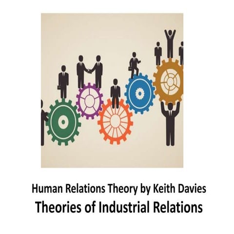 Human relations theory by keith davies -  theories of industrial relations - ...