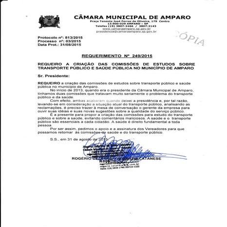 Tranporte de saude pública no municipio de Amparo