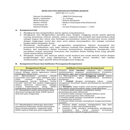 RPP KD 3.7/4.7 Sistem Komputer X TKJ SMK