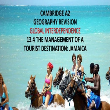 13.4 Global Interdependence: The management of a tourist destination - Jamaica