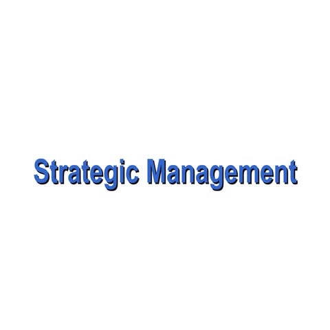 13. strategic management 