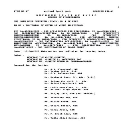 13.04.2020 detention center and jail release