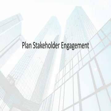 13.2 Plan Stakeholder Engagement