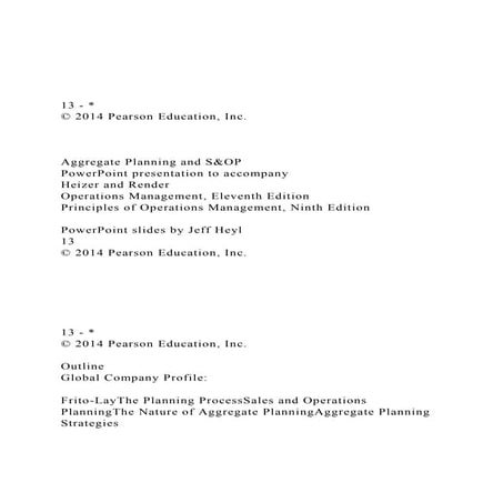 13 - © 2014 Pearson Education, Inc.Aggregate Plan.docx