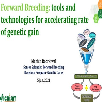 Research Program Genetic Gains (RPGG) Review Meeting 2021: Forward Breeding: ...